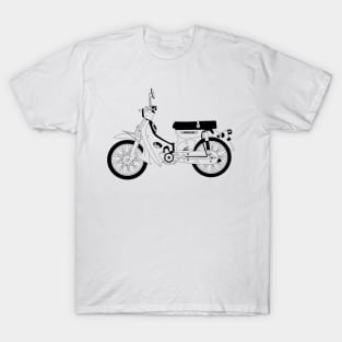 Honda C70 Black Outline T-Shirt